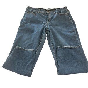 Lands End Jeans Womens Droit Taille Blue Straight Mid Rise Size 18 W‎